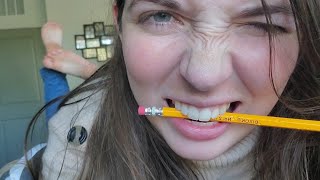 Intense ASMR  Up Close  Pencil Biting [upl. by Neelrahc]