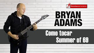 Summer of 69 Bryan Adams como tocar en guitarra acordes ritmo y análisis [upl. by Wurtz]