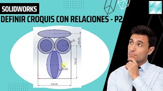 8 CROQUIS DEFINIDO CON RELACIONES  PARTE 2  SOLIDWORKS 📢✏️ [upl. by Ennylyak856]