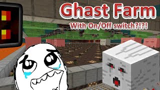 Minecraft Ghast Tear Farm  OnOff switch [upl. by Alehtse]