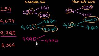 Rounding to nearest 10 and 100 Hindi [upl. by Myna]