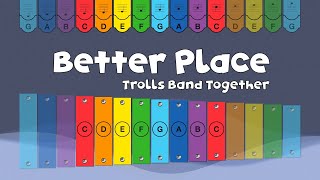 Better Place From Trolls Glockenspiel Play Along [upl. by Berner]