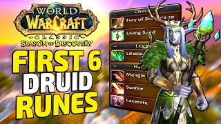 WoW Classic Season of Discovery Druid Runes and Where To Find Them  First 6 Runes [upl. by Oakes673]