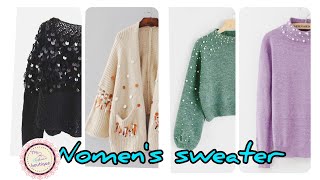 Womens fancy sweaters  Womens pearls sweater  Sequence designer sweater [upl. by Derrick]