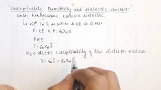 Susceptibility Permittivity and Dielectric constant [upl. by Corrianne690]