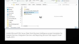 Installing the SSDT BI for Visual Studio 2013 [upl. by Heimer]