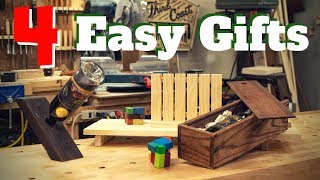 4 Easy DIY Woodworking Gift Projects [upl. by Ark]