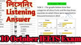 10 October IELTS exam listening reading answer [upl. by Holey211]