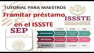 Tutorial para Maestros TRAMITAR PRESTAMO EN EL ISSSTE [upl. by Hanna]