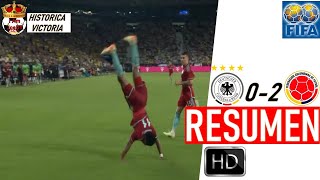 HISTORICA VICTORIA  Colombia vs Alemania 02 Resumen Completo  Partido Amistoso 2023  GOL CARACOL [upl. by Bonnee]