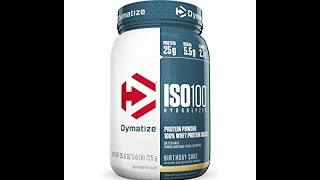 Honest Reviews Dymnatize ISO100  Birthday Cake By oppermanfitnessgains [upl. by Anyaled]