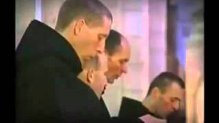 Monks singing Gregorian Chant in a Catholic Benedictine Seminary [upl. by Airretnahs]