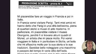 1  Produzione scritta CILS B1  Descrizione viaggio [upl. by Trish824]