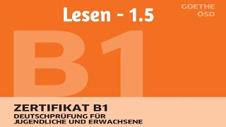 Goethe Zertifikat B1Lesen 15GermanFLIHYD [upl. by Gilli]