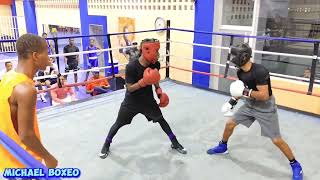 Fredelin de los Santos 🆚 Junior Alcantara Sparring boxing GYM Michael Boxeo MrBean ishowspeed [upl. by Schroeder]