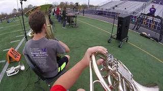 Bellbrook High School Marching Band 2017 Mellophone Head Cam  Sean Hannah [upl. by Yklam459]