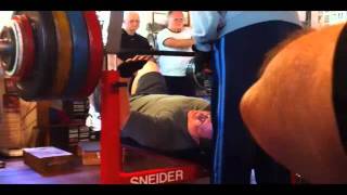 Andy Harvey Sets Senior Games Bench Press Record With Lift Of 435 pounds [upl. by Vassell994]