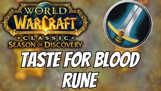 Taste For Blood Rune for Warriors  Phase 3 Season of Discovery [upl. by Aisayn]