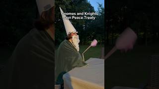 Gnomes vs Knights Signing a Peace Treaty funny trending gnomes gnome knight war [upl. by Bonis]