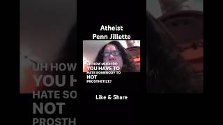 ⚛️ ATHEIST BELIEVES Christians SHOULD Evangelize Penn Jillette🔥 Faith evangelism Jesus shorts [upl. by Millicent]