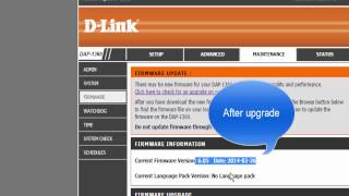 How to Upgrade Firmware DLink DAP1360 [upl. by Papst]