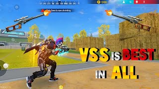 free fire 90 headshot rate hack  VSS is Best 💯 in All The Guns  Free fire solo vs squad [upl. by Nage]