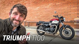 2023 Triumph Bonneville T100 Review  Daily Rider [upl. by Brahear]