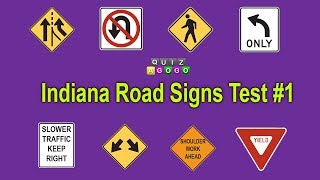 Indiana BMV Road Signs Test  No 1 [upl. by Kesley]