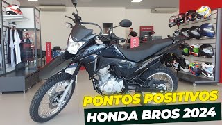 HONDA BROS 160 2024 PONTOS POSITIVOS PREÇO ATUALIZADO E CORES [upl. by Malita]