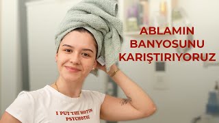 Ablamın Banyosunu Karıştırıyorum  Seyahatte Yanıma Hangi Ürünleri Aldım  Seyahatte Cilt Bakımım [upl. by Josee]