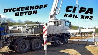 BETONPUMPE CIFA MAN TGX BETONIERT NEUES FUNDAMENT [upl. by Frederigo]