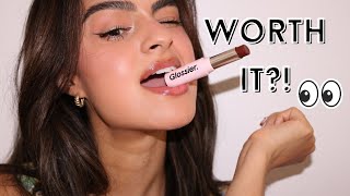 GLOSSIER ULTRA LIP REVIEW  SWATCHES [upl. by Eiruam]