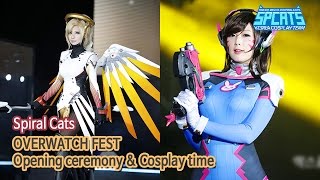 OVERWATCH FEST Opening ceremony amp Cosplay time [upl. by Namhcan]