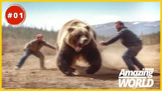 Terrifying Encounter Men vs Grizzly Bear  Part 1 [upl. by Netsirc108]