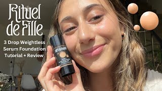 3 Drop Weightless Serum Foundation Tutorial  Review — Rituel De Fille [upl. by Nike222]