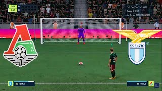 UEFA Europe League LOKOMOTIV MOSCOW vs LAZIO Penalty shootout FIFA 22 [upl. by Atinnek]