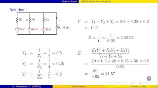 Millmans Theorem Example 1 [upl. by Ellehcil]