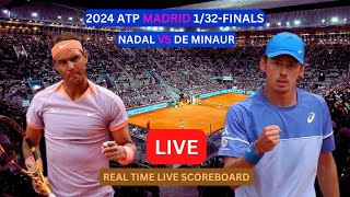 Alex de Minaur Vs Rafael Nadal LIVE Score UPDATE Today Tennis Match 2024 ATP Madrid 132Finals [upl. by Allac]