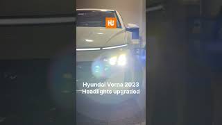 New hyundai verna 2023 headlight upgraded for better visibility led laser aozoom projector [upl. by Farny]