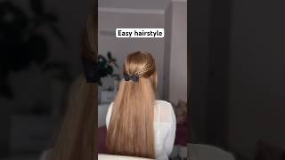 Cute easy hairstyles for medium long hair✨🤍hairstyles hair hairtok shorts short [upl. by Annai]