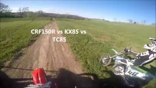 CRF150R vs 85s [upl. by Muhammad243]