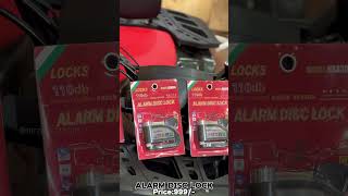 Alarm Disc Lock for your Motorcycle Safety🏍️ lock alarm disclock htrzmodz bangalore [upl. by Aisset458]