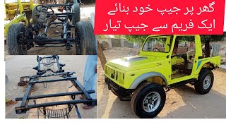 Part 4 Suzuki jeep Modifications SJ410 jeep All parts Self Fitting Porani jeep ko modified Kren [upl. by Virge]