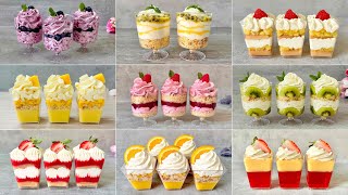 9 Quick and Easy NO BAKE Fruit Dessert Cups Recipes Easy and Yummy dessert ideas [upl. by Yasnil]