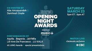 2024 Juno Opening Night Awards Presented by Music Canada [upl. by Klinger816]