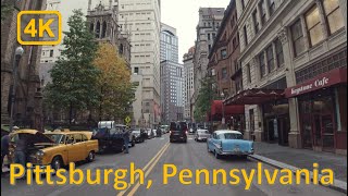 Driving in Downtown Pittsburgh Pennsylvania  4K60fps [upl. by Areval]