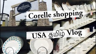 Corelle Dinner Set ShoppingUSA Tamil Vlog [upl. by Esinek]