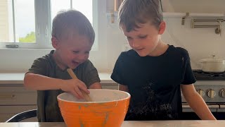 Connor amp Halen’s Fluffy Slime Fun with Elmer’s Slime Kit [upl. by Randie250]