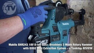 Makita BHR243 18v SDS Rotary Hammer with DX02 Dust Extraction  a Toolstop REVIEW [upl. by Aromat]