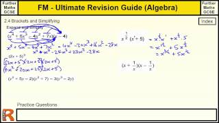 Brackets and simplfying  Ultimate revision guide for Further maths GCSE [upl. by Zhang547]